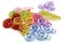 10 31mm Three Spiral Charms - Triangle Mixed Color Large Acrylic Charms
